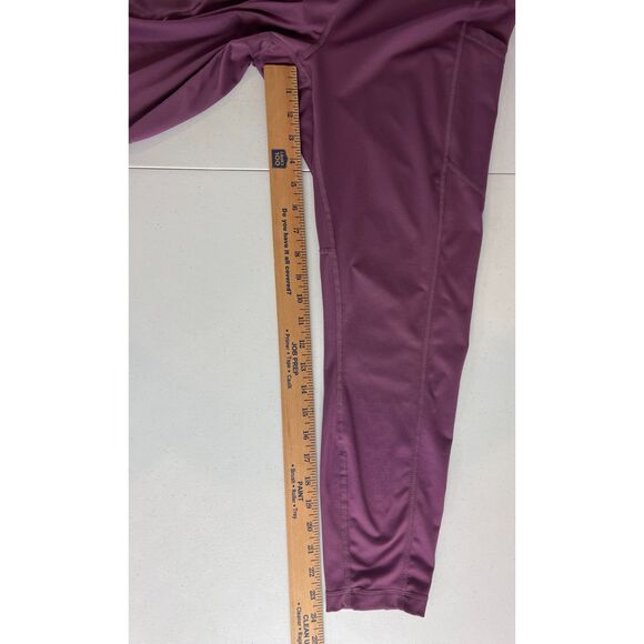 Velocity Women's Purple Crop Leggings Activewear Polyester Spandex Size XL - Picture 6 of 7